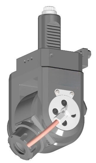 VDI 30, angle-adjustable tool holder, coupling DIN 5480, with internal cooling