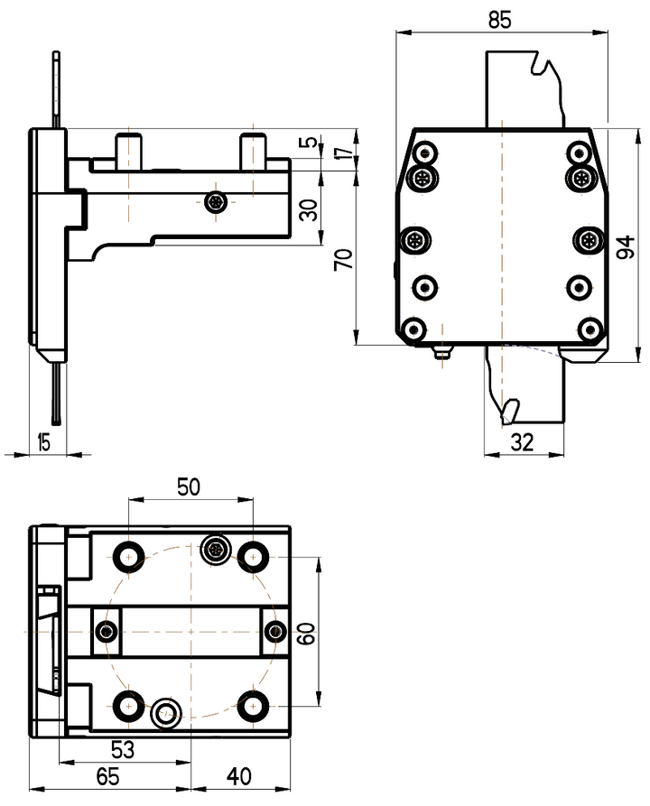 RG Tools Abstechhalter, RH,  NAKAMURA RGX CR-55x32(NT) Dimensionen