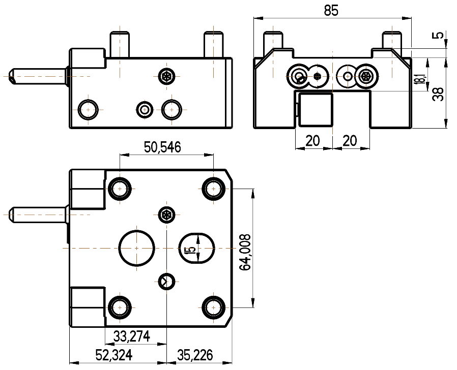 RG Tools Universeller Drehhalter HAAS RGX F-20x38(HA) Dimensionen