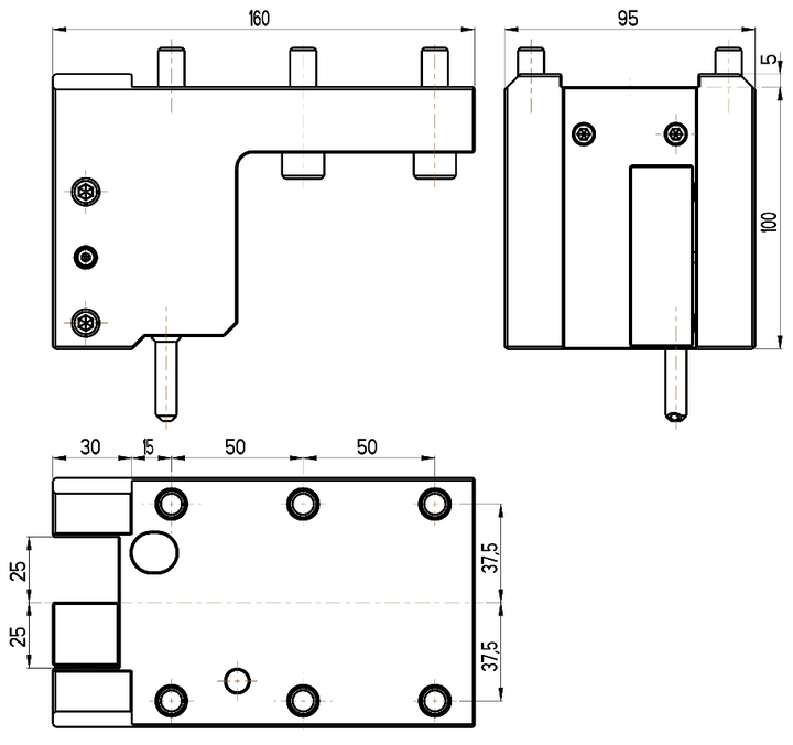 RG Tools Universeller Außendrehhalter OKUMA RGX OD-25x100(JC) Dimensionen